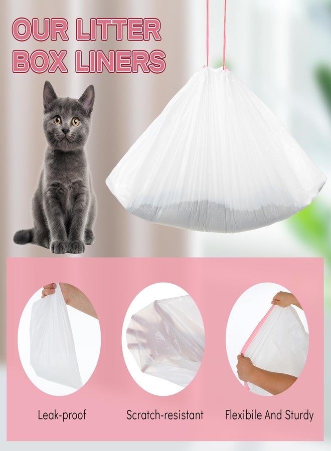 BOHUIZ 60 Count Litter Box Liners, Jumbo 36 x 18 Inches Drawstring Cat Litter Bags for Standard Litter Box, Jumbo Extra Thick Leak Proof Disposable Litter Bags Box Liners for Cat Pet Waste Litter Box - Image 3